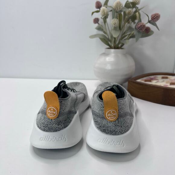 Allbirds Super Light Wool Runner Sneakers Merino Wool Gray/White Men 8 Tried On main image 5